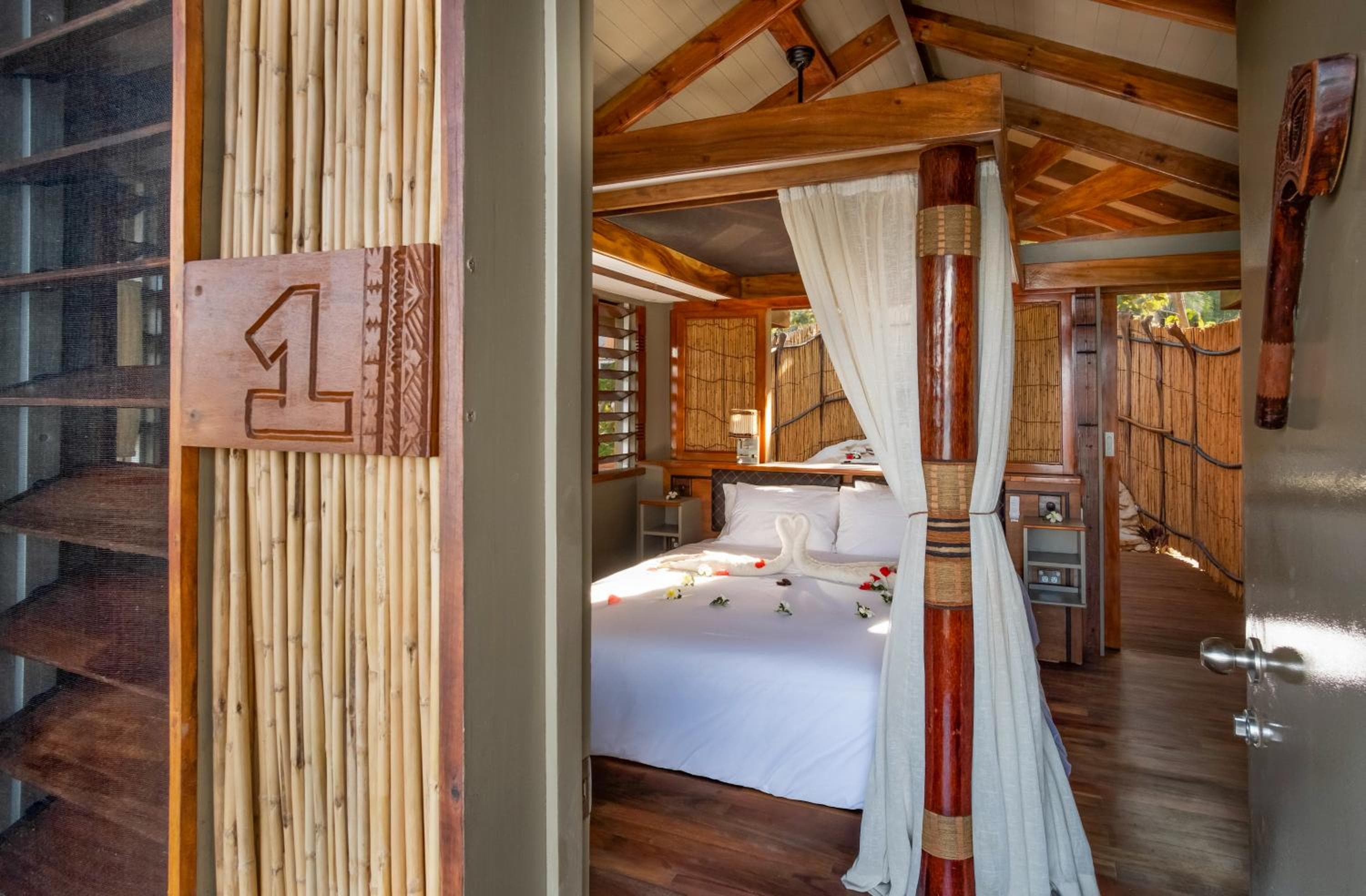 Beachfront Bure at Barefoot Kuata Island Resort