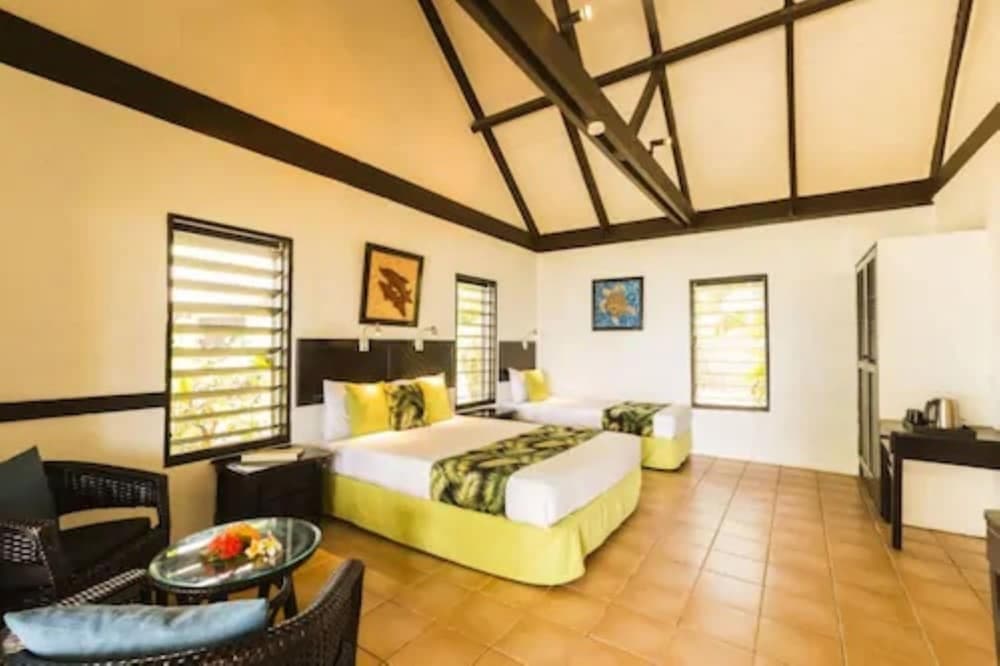 Beachfront Bure (1 Double and 1 Single Bed) at Tambua Sands Beach Resort - Adults Only