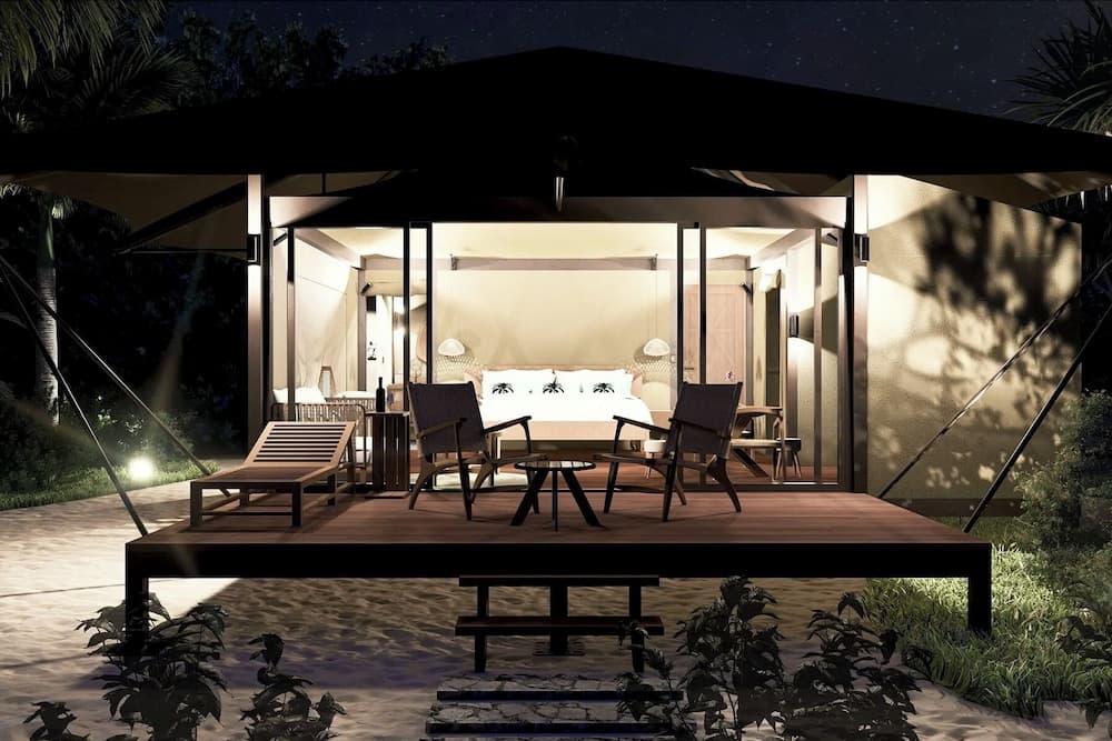 Beachfront Glamping Villa at Serenity Sands Island Glamping