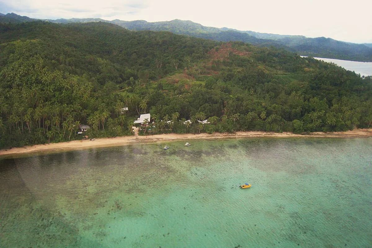 Palms and a beach along Fiji’s Coral Coast