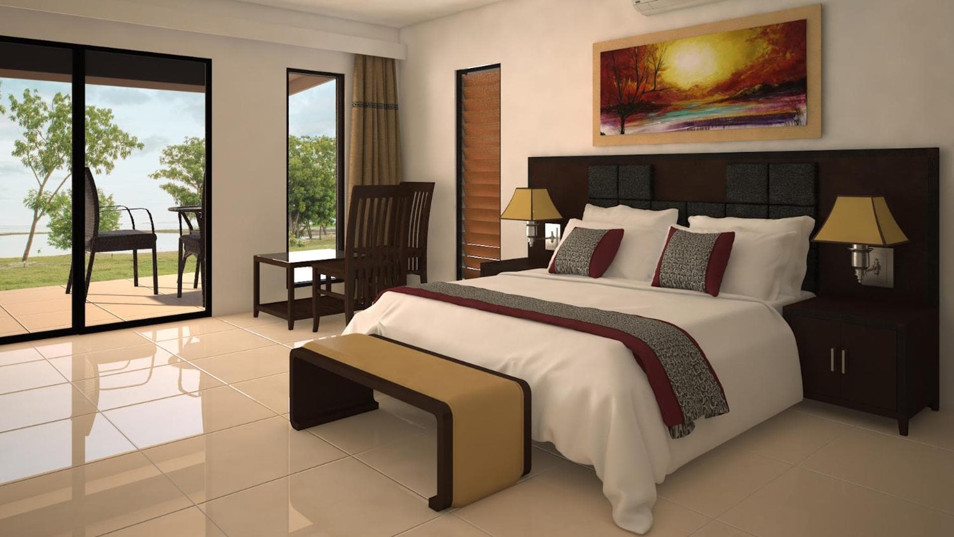 King Room with Garden View at Nila Beach Resort
