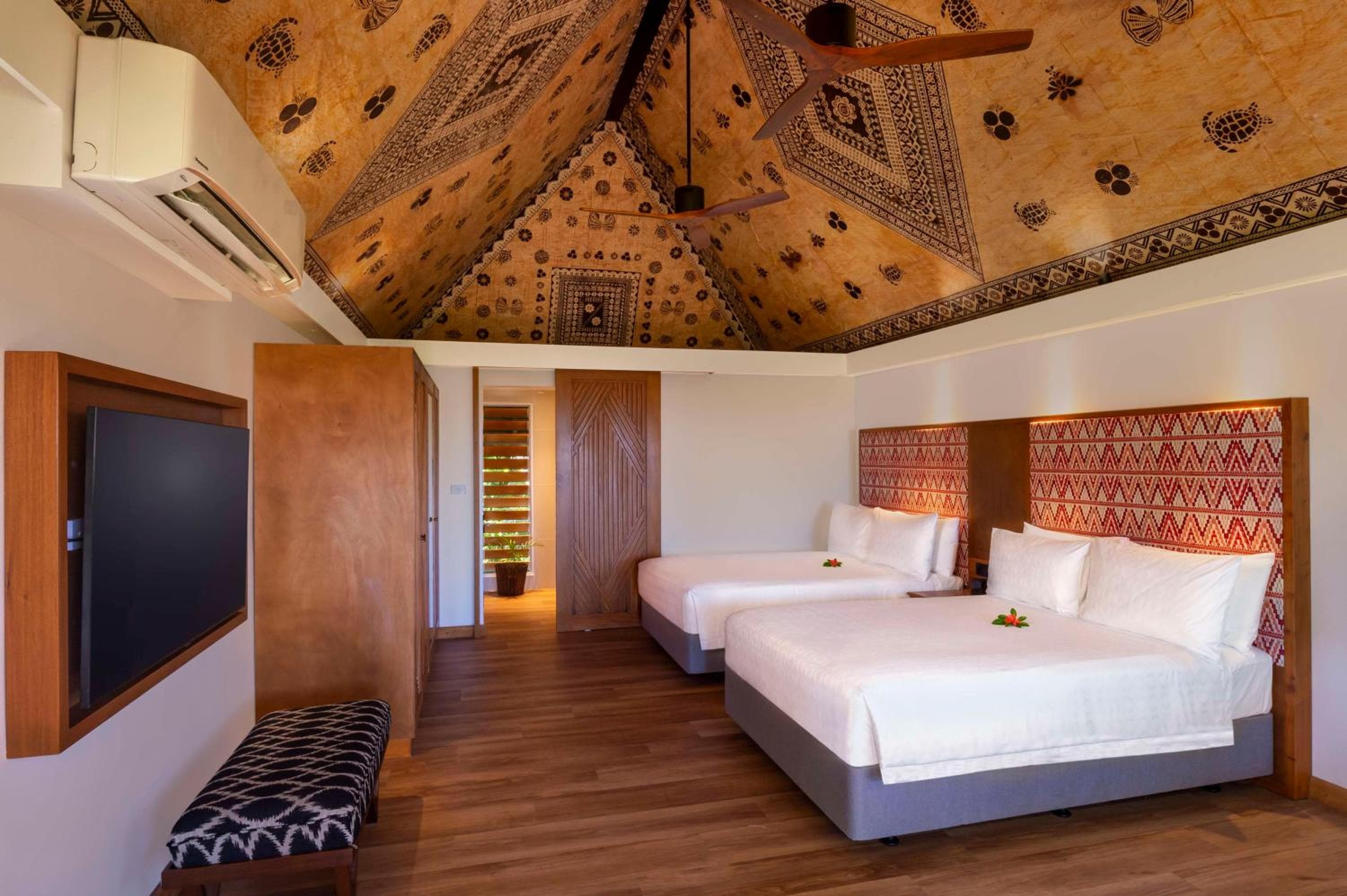 Ocean Breeze Bure 2 Double Beds at Outrigger Fiji Beach Resort