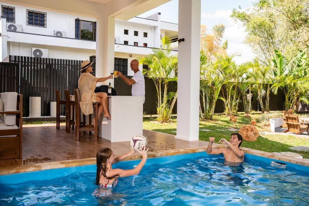 Three-Bedroom Villa at Heaven Retreat with Minigolf, pool, fire pit, BBQ